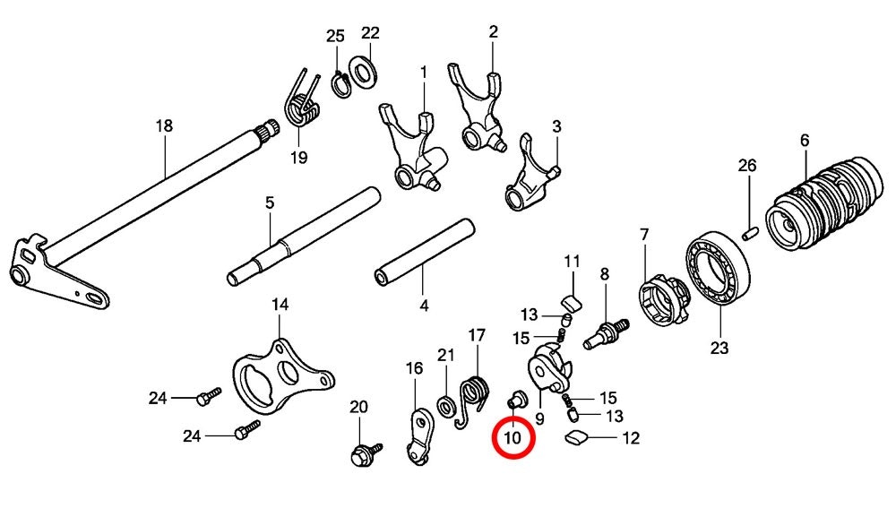 Collar shifter Honda CR85