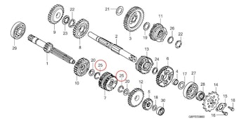 25: Låsring Honda CR85  transmission