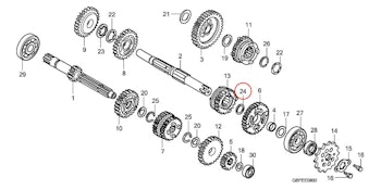 24: Honda CR85 bricka transmission