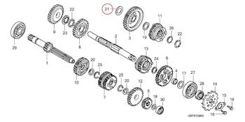 21: Honda CR85 bricka transmission