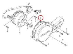 2: Packning tändningskåpa kedjeskydd Honda CR85