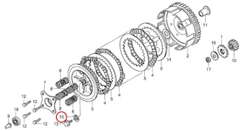 15: Bricka centrum Honda CR85