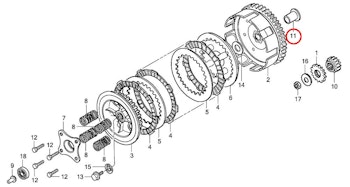 11: Honda CR85 distans kopplingskorg