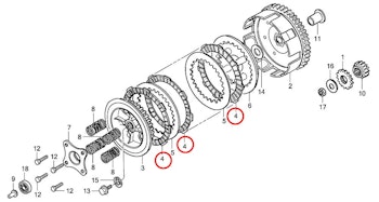 4: Honda CR85 lamell