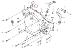 11: O-ring oljepåfyllning Honda CR85