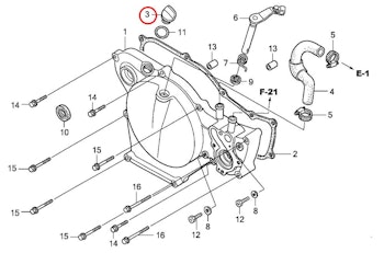 3: Påfyllningsplugg Honda CR85