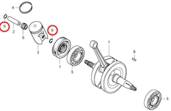 9: Honda CR85  clips kolvbult