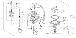 26: Main jet huvudmunstycke Honda CR85