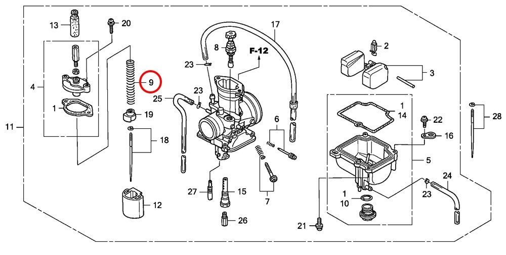 9: Honda CR85 trottelfjäder