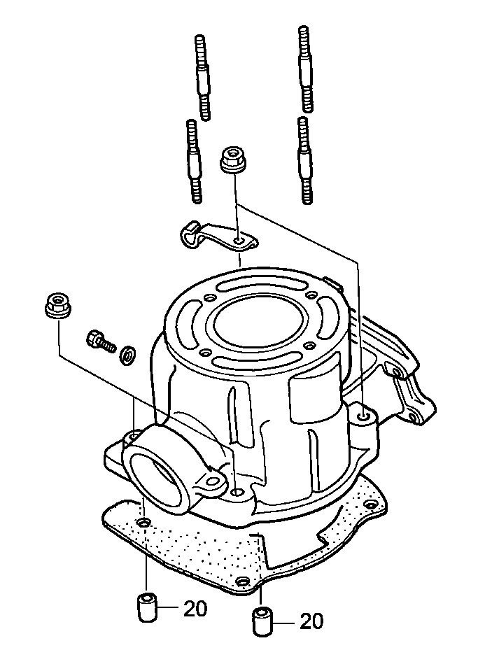 20: Honda CR85 styrstift cylinder