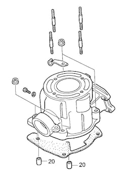 20: Honda CR85 styrstift cylinder