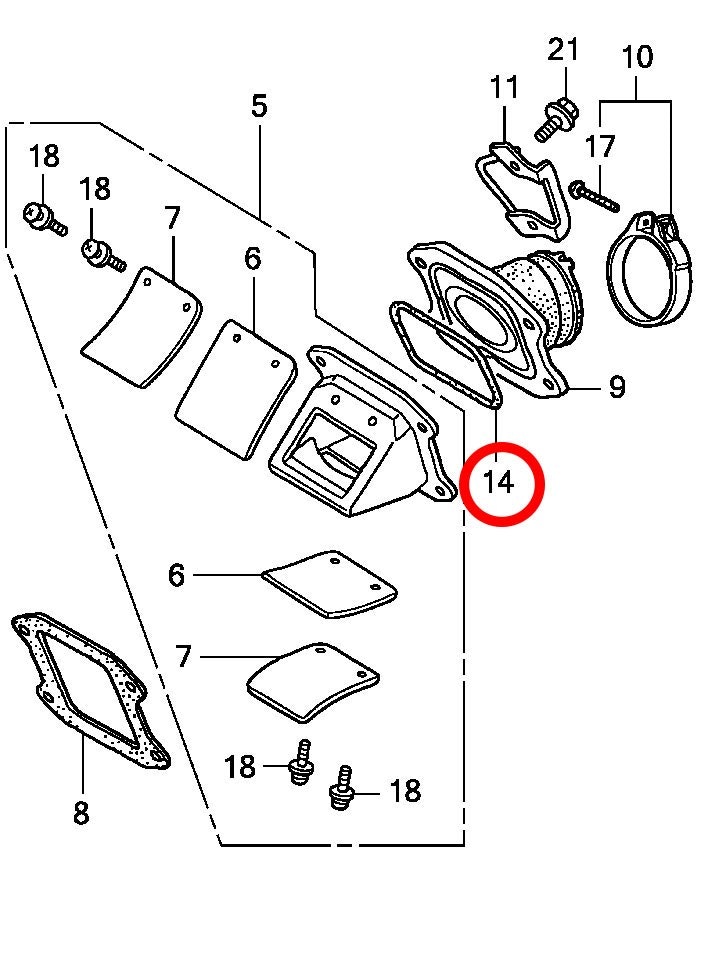 Honda CR85 o-ring (Arai) packning insug 91305GC4601