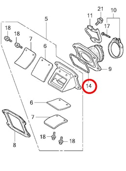 14: Honda CR85 O-ring insug (Arai)