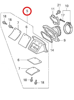 5: Honda CR85 reedventil komplett (utgått)