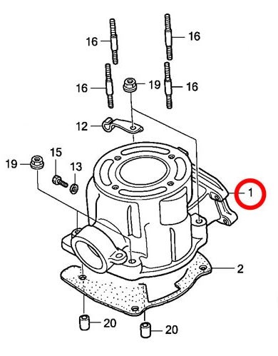 Cylinder Honda CR85 2005-2007