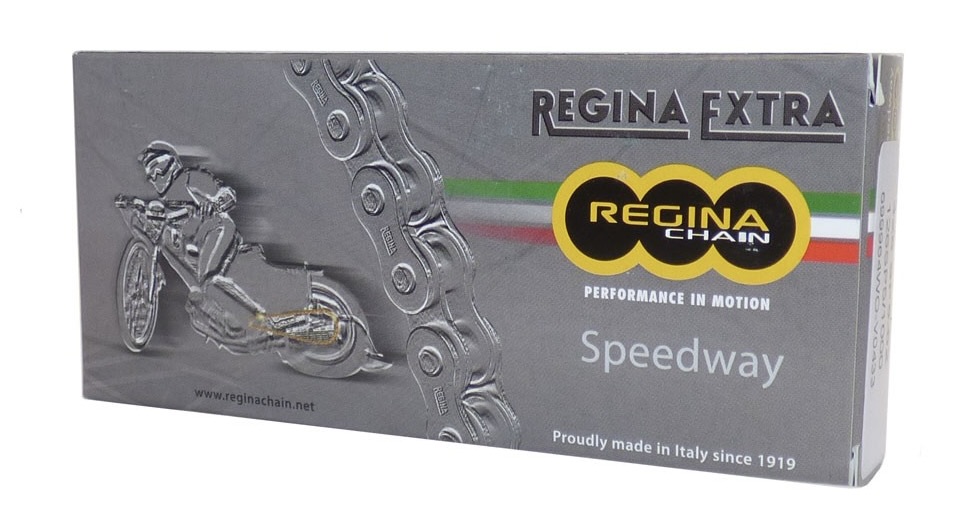 Regina transkedja. 68 länkars transkedja transmissionskedja från Regina till Speedway & Isracing.