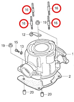 16: Honda CR85  Pinnbult vevhus