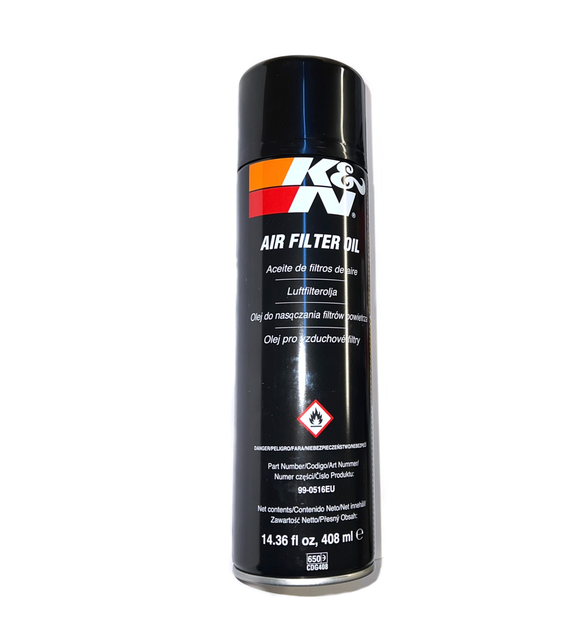 K&N filterspray 408ml. Filterolja  filterspray till K&N luftfilter