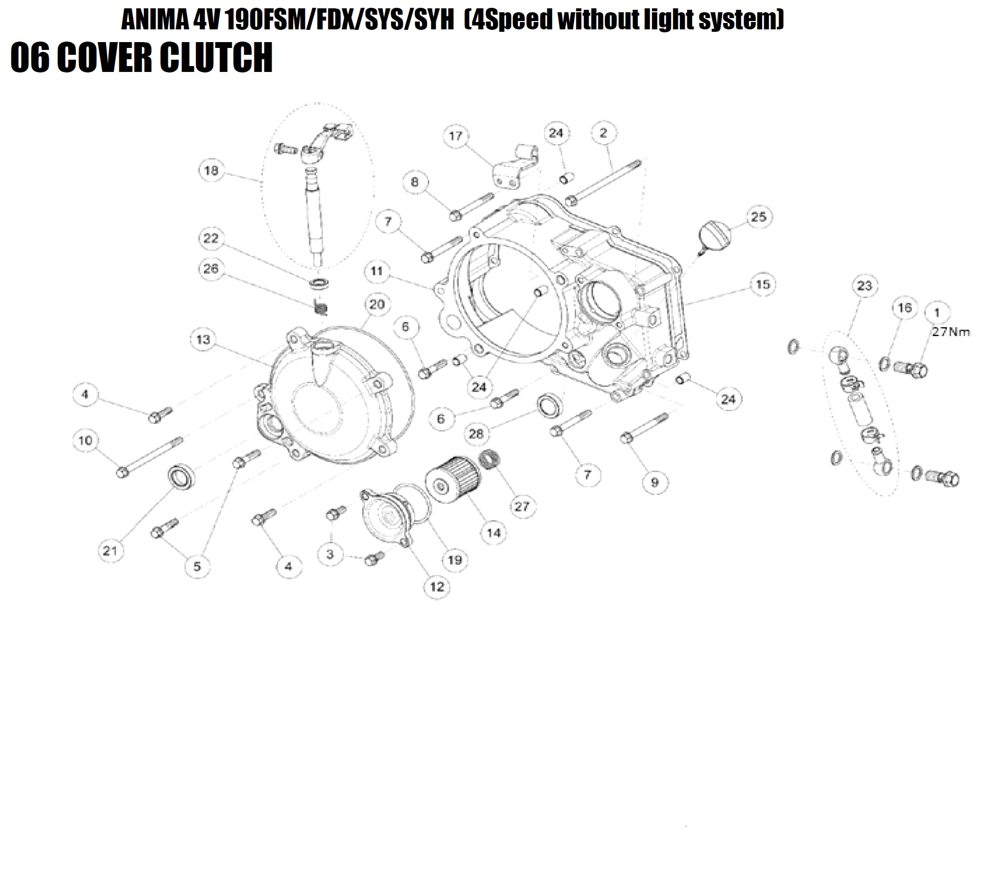 12. Lock oljefilter Daytona