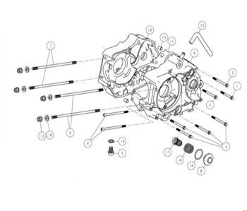 6: Pinnbult vevhus Daytona (220mm)