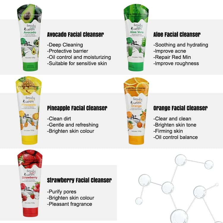Fruit Face Wash Whitening Ansiktsrengöring för man och kvinna