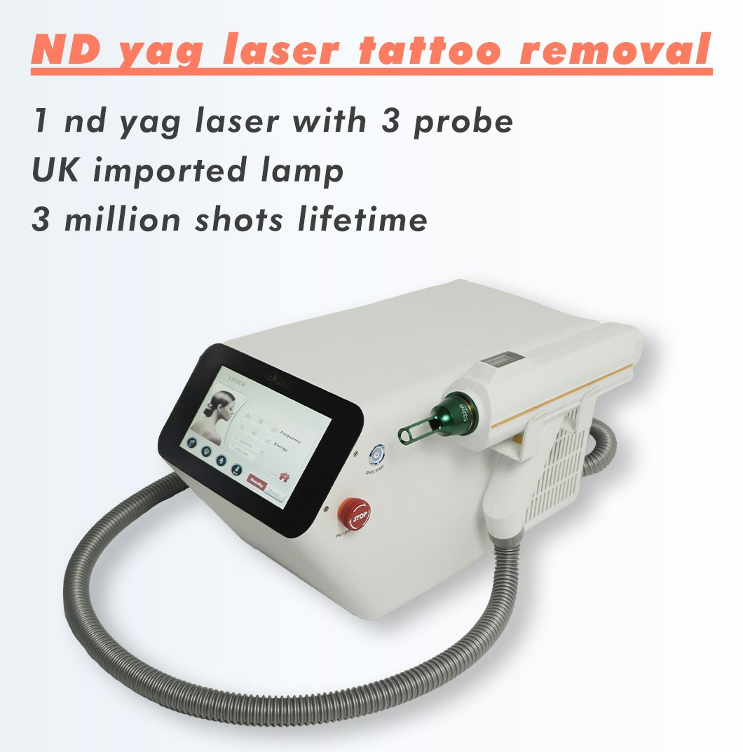 Bärbar Q-Switch Nd Yag lasertatueringsborttagningsmaskin