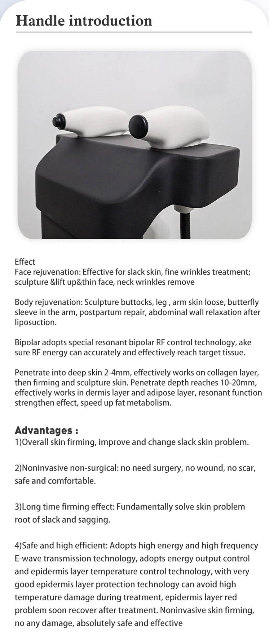 Skönhetsvård 40.68MHZ Radio Frequency Skin Tightening Machine