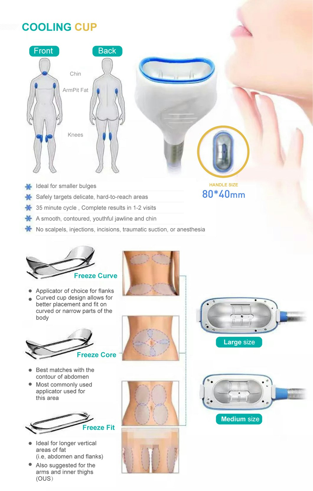 360 Lipo Cryo Cool Tech Slimming Fat Freezing Machine Ems Cryolipolysis