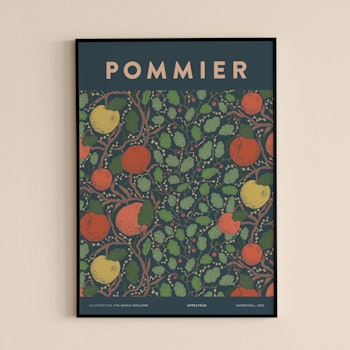 Poster Pommier Blå