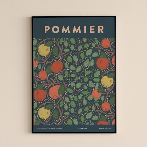 Poster Pommier Blå