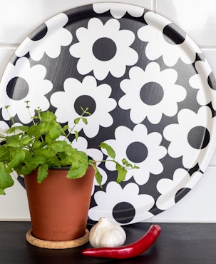 Rund bricka Flora