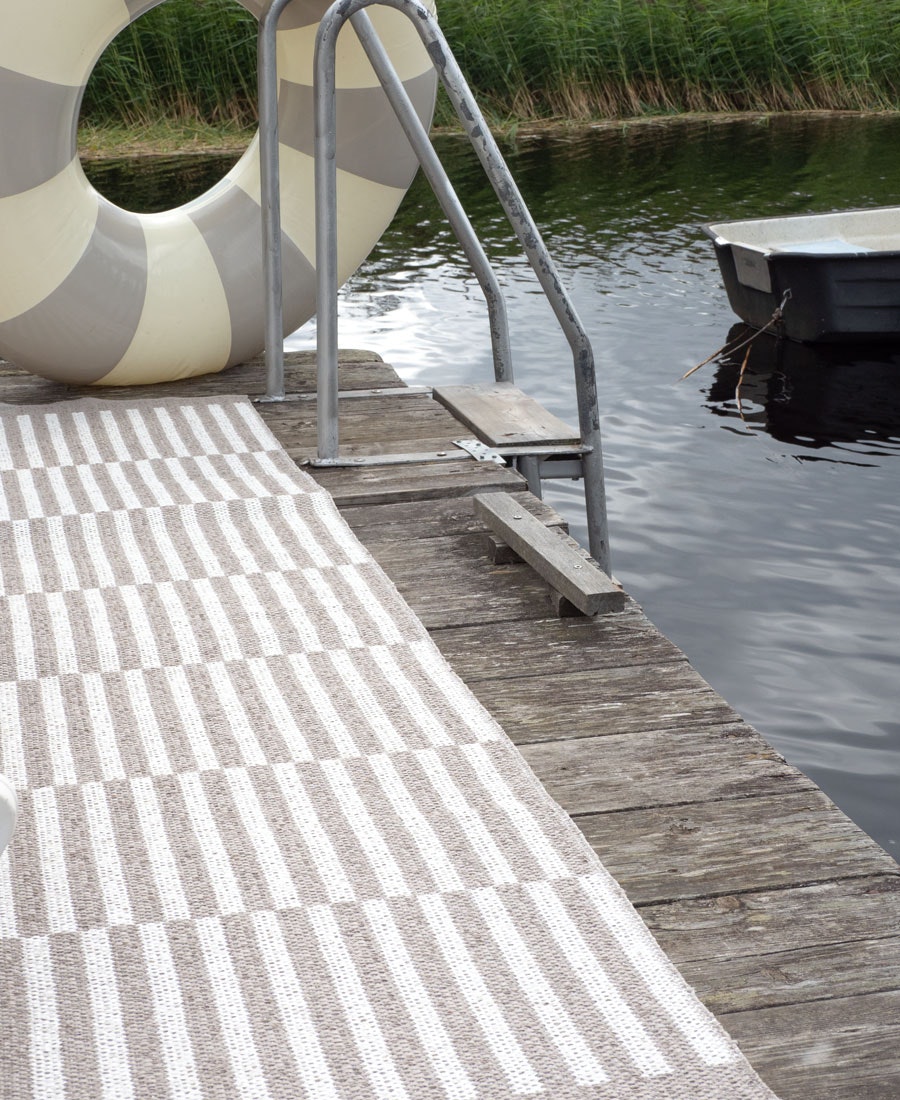 Matta Stripes-beige/vit