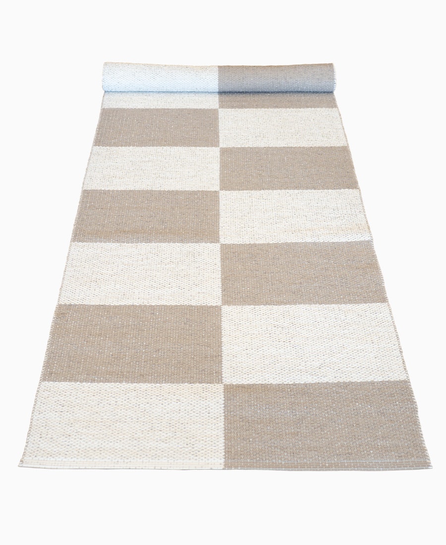 Matta Square-beige/vit