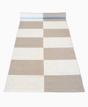Matta Square-beige/vit