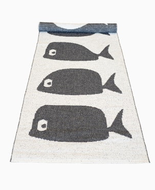 Matta Whale-svart/vit