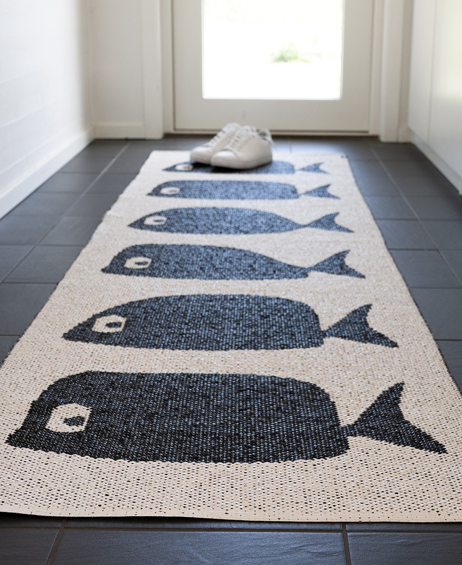 Matta Whale-svart/vit