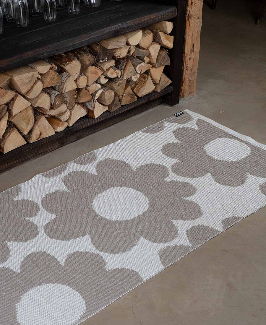 Matta Flora-beige/vit