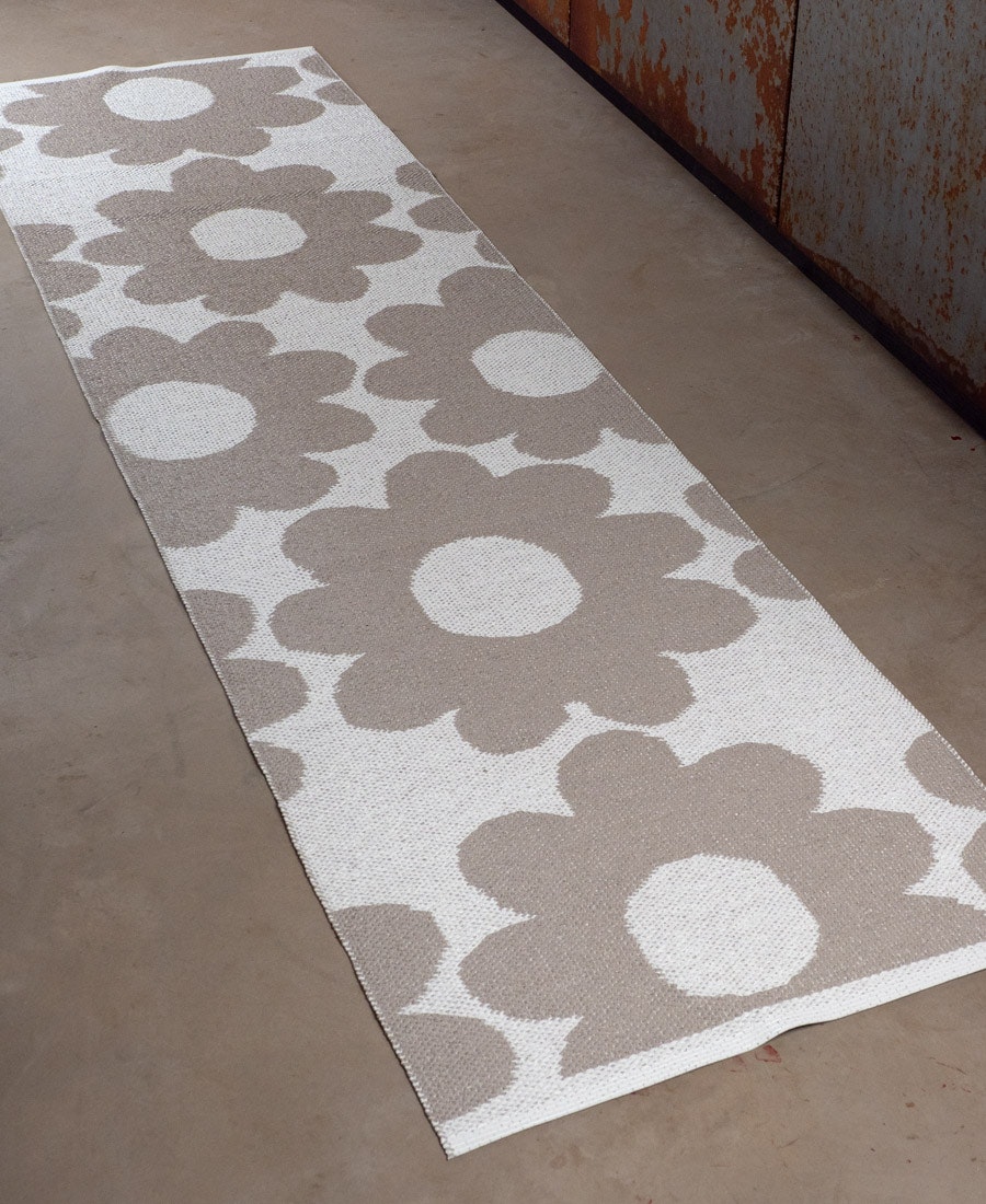 Matta Flora-beige/vit