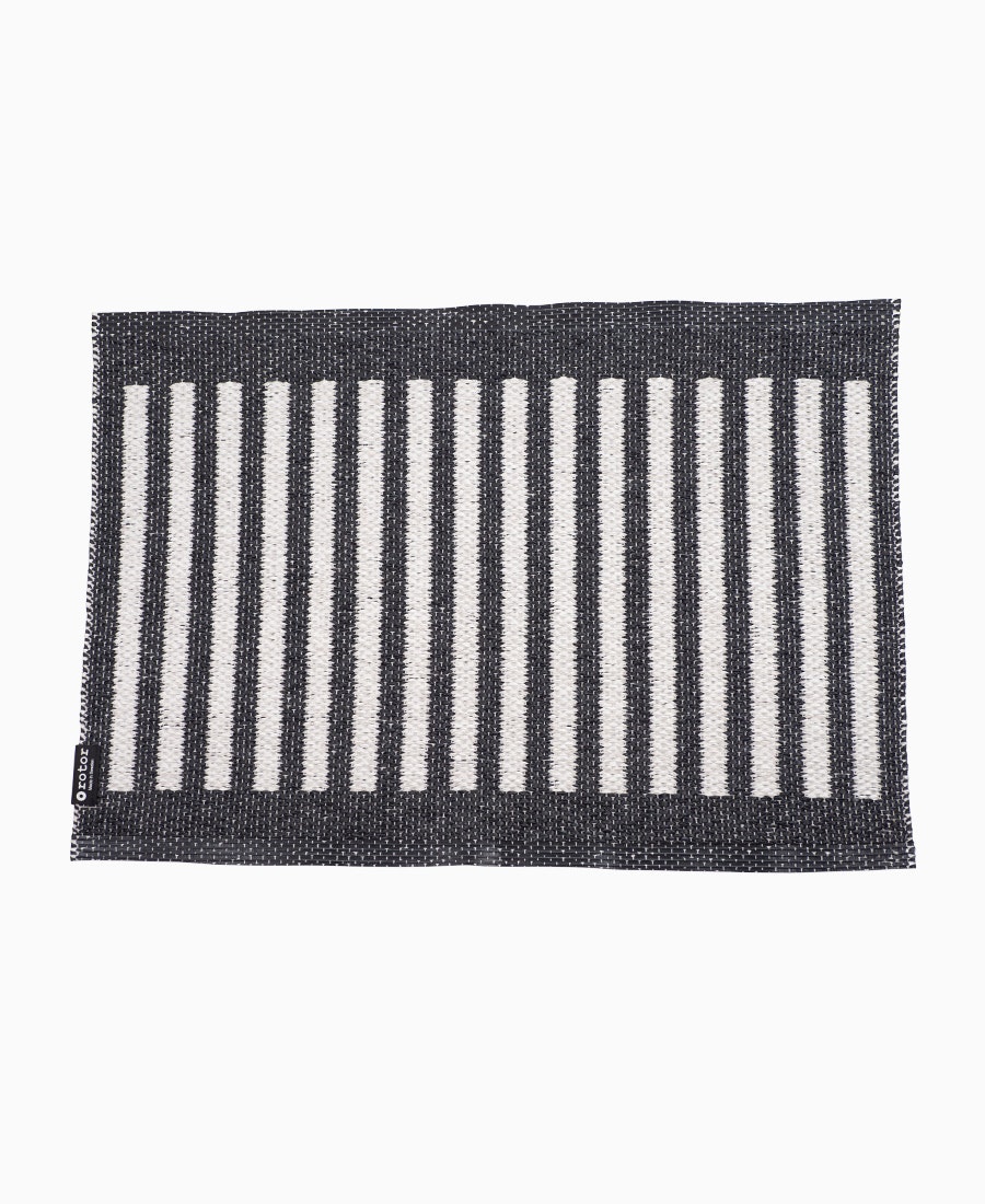 Dörr- badrumsmatta Stripes-svart/vit