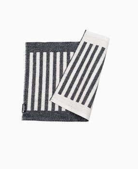 Dörr- badrumsmatta Stripes-svart/vit