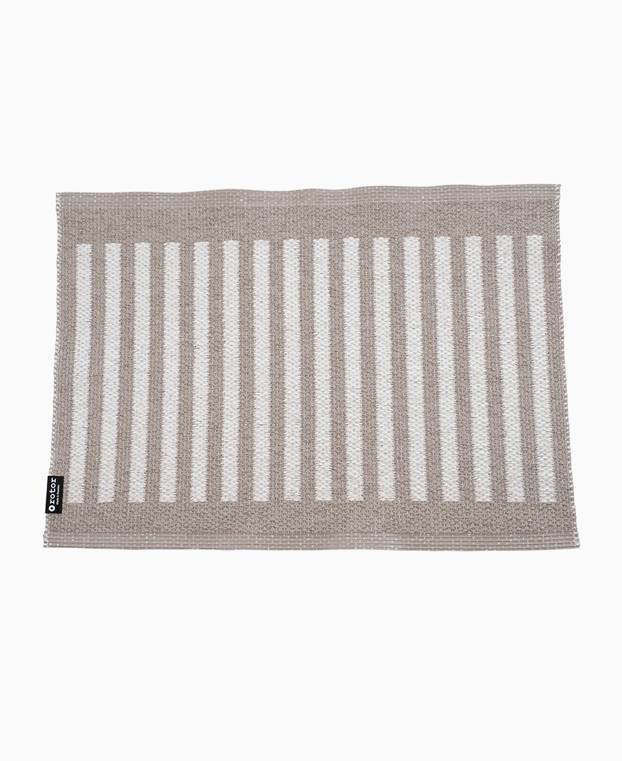 Dörr- badrumsmatta Stripes-beige/vit
