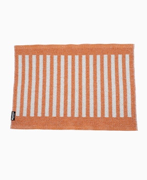 Dörr- badrumsmatta Stripes-orange/vit