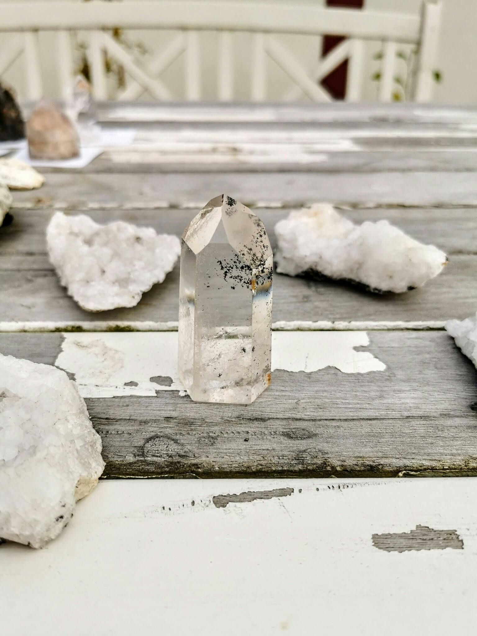Unik bergkristall med inklusioner P400