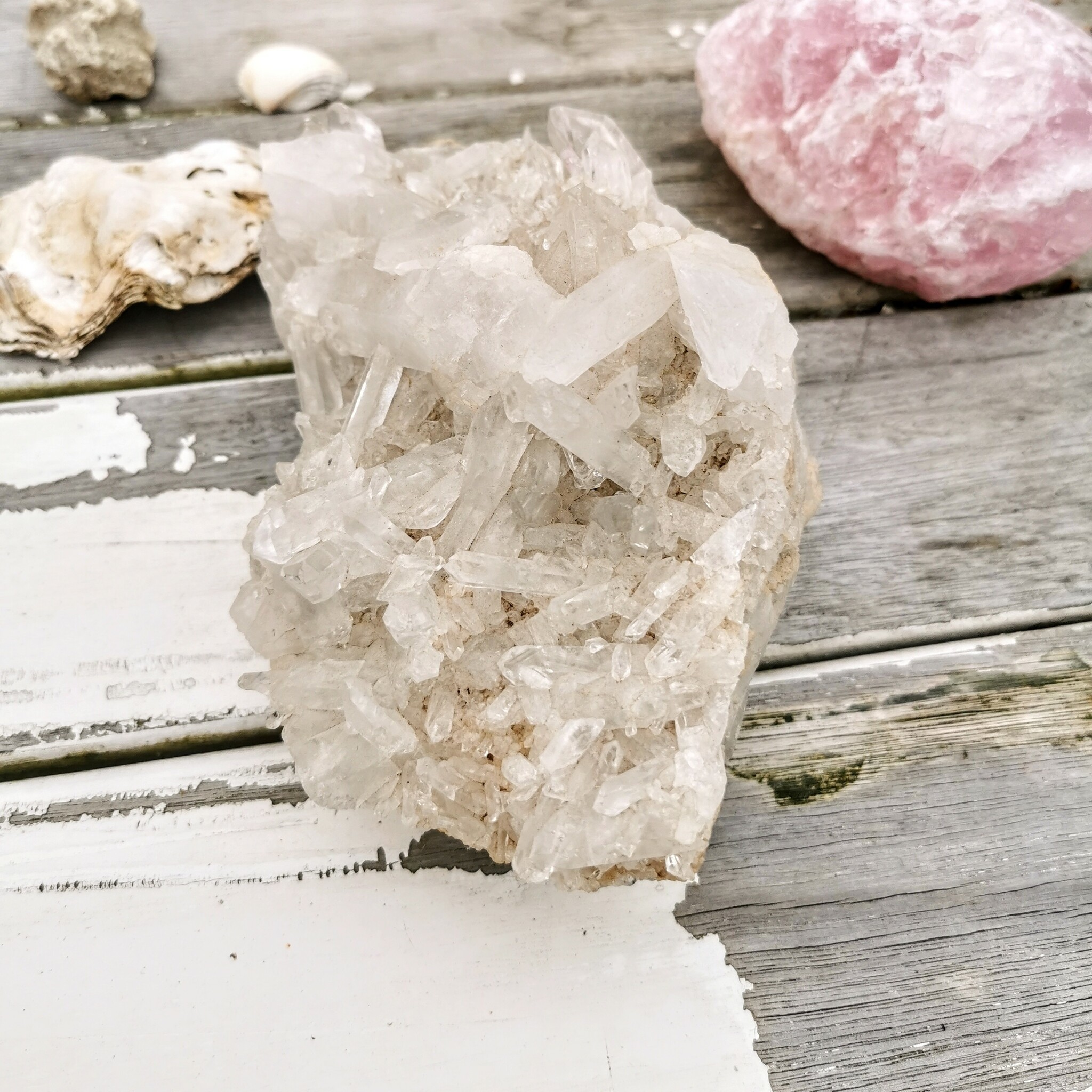 Bergkristall kluster, toppkvalitet.