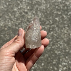 Bergkristall spets med fantomer