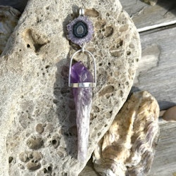 20% discount today Amethyst stalactite with Bahia amethyst