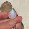 Rainbow moonstone with double-terminated quartz crystal from Sweden