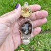 Large faceted citrine with large Scepter crystal from Brandenberg