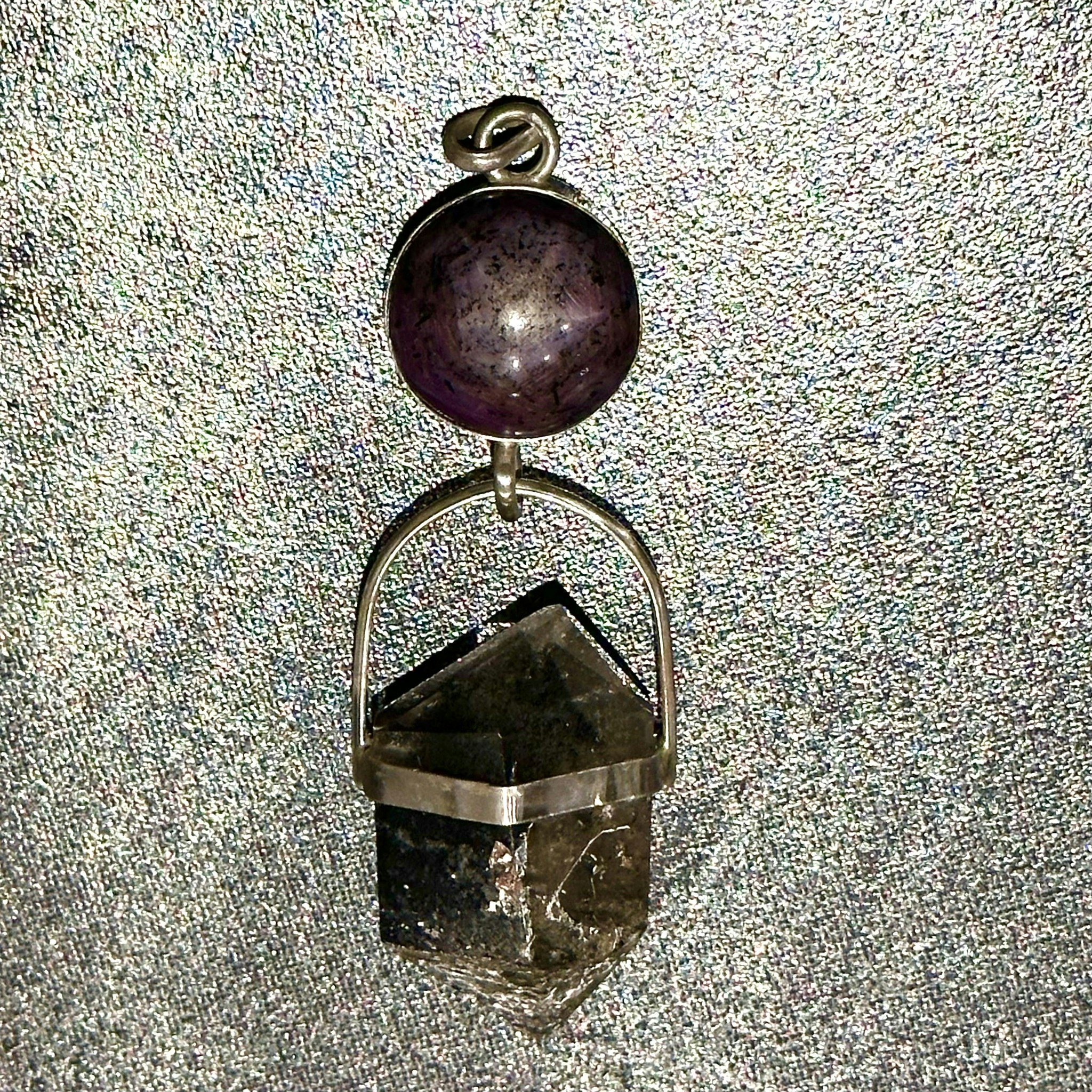 Star ruby with double terminated lodolite with phantoms