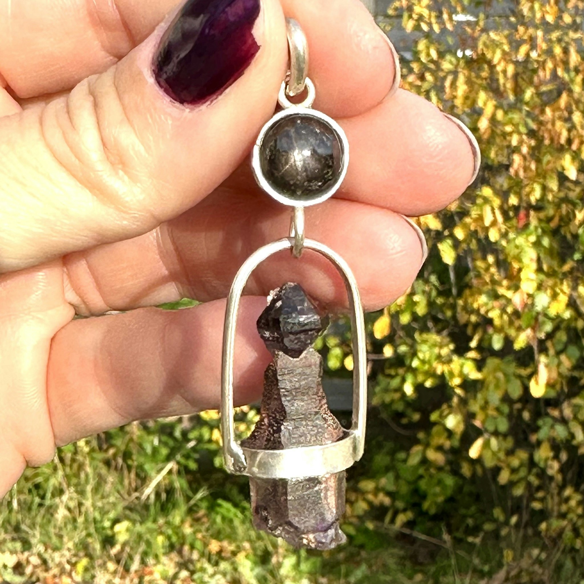 Star sapphire "black star" with Scepter crystal from Brandenberg